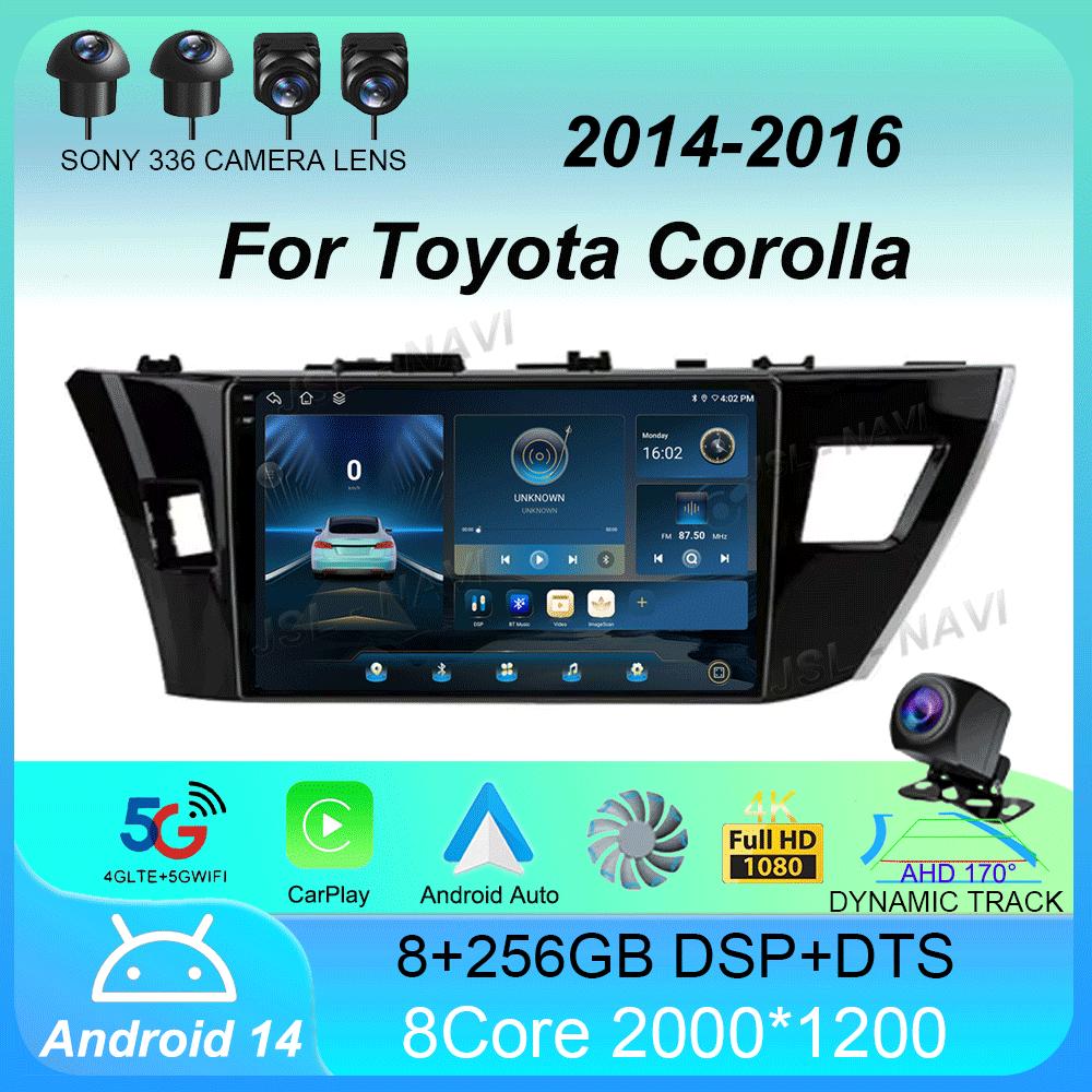 

Автомобильное радио Android 14 для Toyota Corolla 2014 2015 2016 Levin Ralink 2013 - 2018 Carplay Auto GPS BT навигация видео 2Din стерео