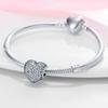 Authentic Charm Bead Charms copper Heart Inlaid Stone Handholding String Bead Charms Compatible With Bracelets Women Jewellery Making Diy Gift