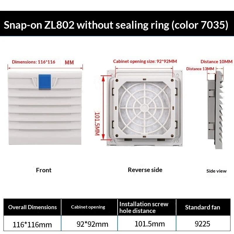 High Efficiency Air Ventilation Filter Panel ABS Cabinet White Fanless for Server Room Ventilation System