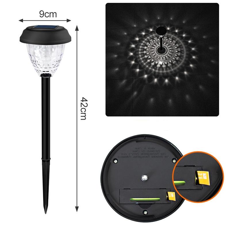 Solar Lawn Light Outdoor Waterproof Garden Light Landscape Decoration Atmosphere LED Ground Plug Light