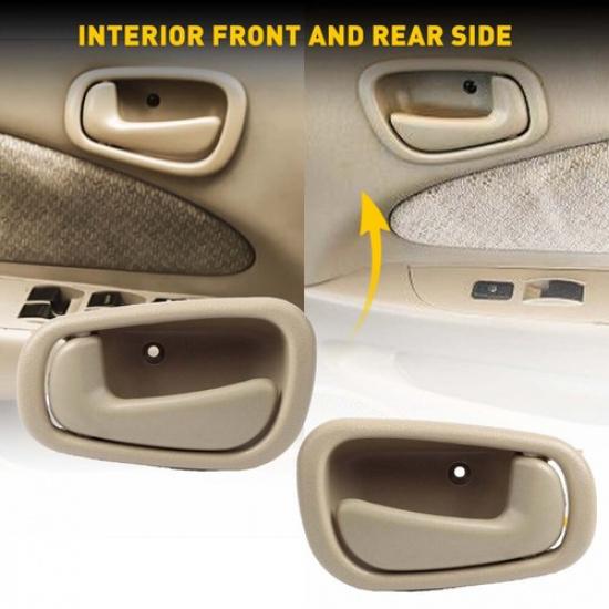 Beige Outside & ide Door Handle For 1998-2002 Toyota Corolla 4 Set Front Rear