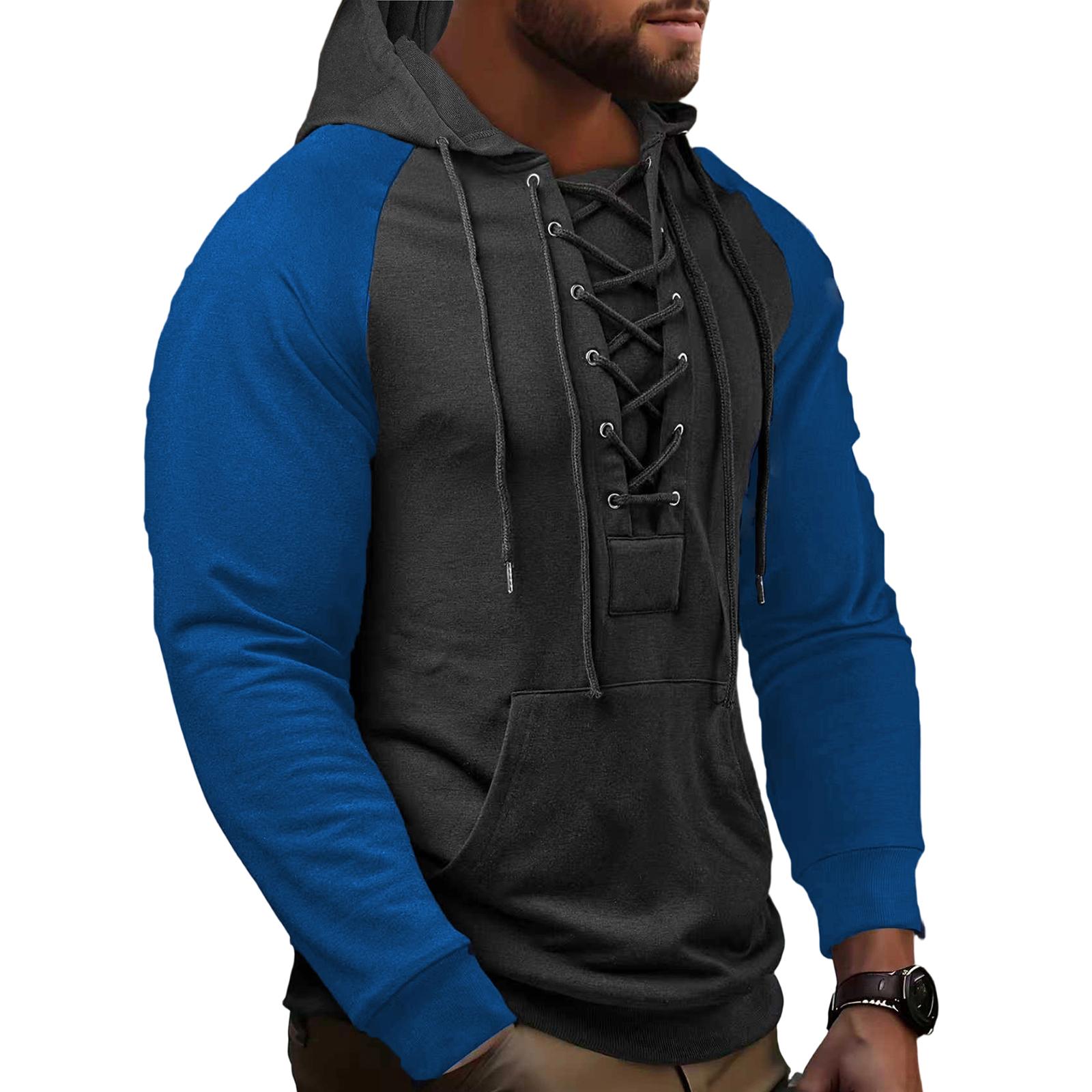 Hooded Sports Tracksuit Unisex Running Outfits Long Sleeve Pullover Hoodies Sweatshirt XL