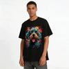 Playful Cool Dog Print Casual Short Sleeve Top Pure Cotton T-shirt