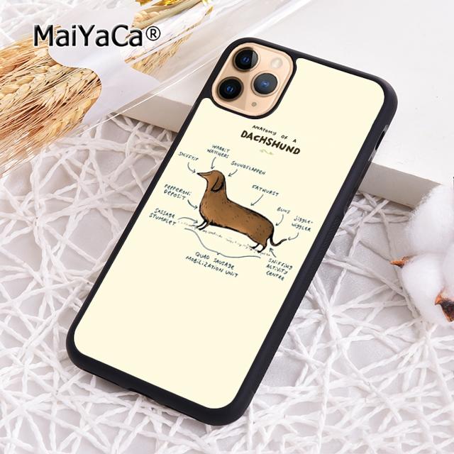MaiYaCa Dachshund Sausage Dog Lover Heartbeat Phone Case For iPhone 17 Air 16 Pro Max 15 14 Plus 12 13 Cover Coque