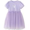 Girls' Short Sleeve Princess Mesh Dress