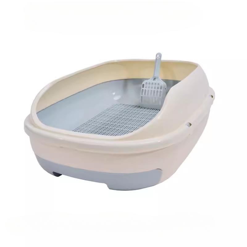 New Semi-closed Grid Drawer Double Cat Litter Pan Easy To Cleaning Extra Large Splash Proof for Pine Litter Pet Products