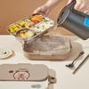 WORTHBUY Cute Capybara 304 Stainless Steel Lunch Box With Cutlery  Portable Large Capacity Divided Bento Box Microwave Safe