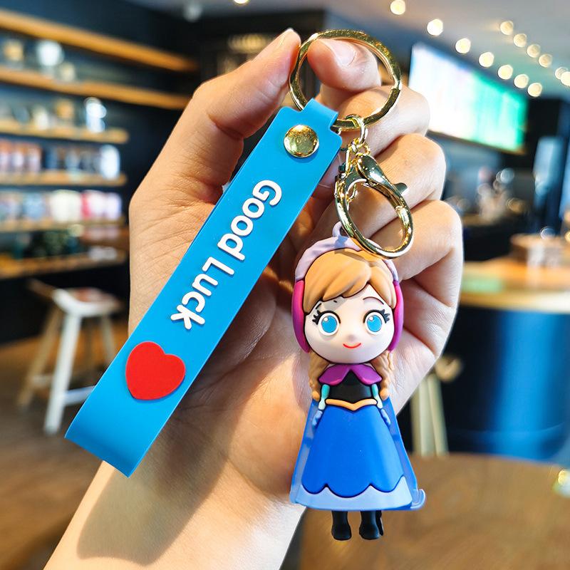 

New Frozen Elsa Princess Keychain Wholesale Key Gift Car Cartoon Keychain Cute Personalized Gifts Y2k Fashion Toys Anime Cartoon