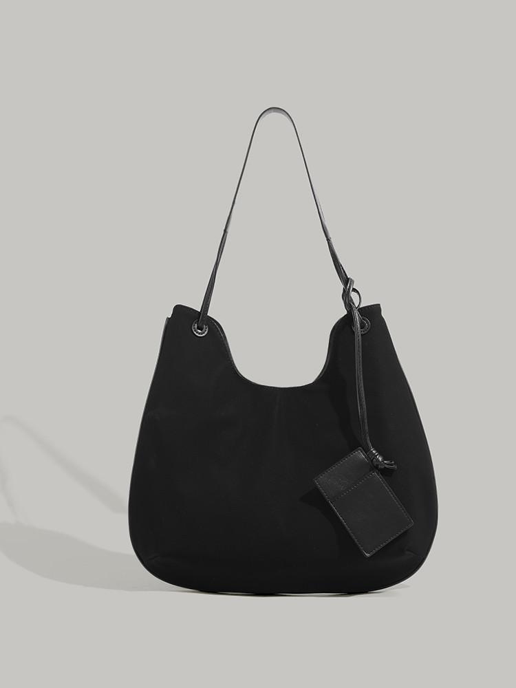 

Bag women s new Korean tote bag niche retro underarm bag large-capacity casual suede suede shoulder bag trend чёрный