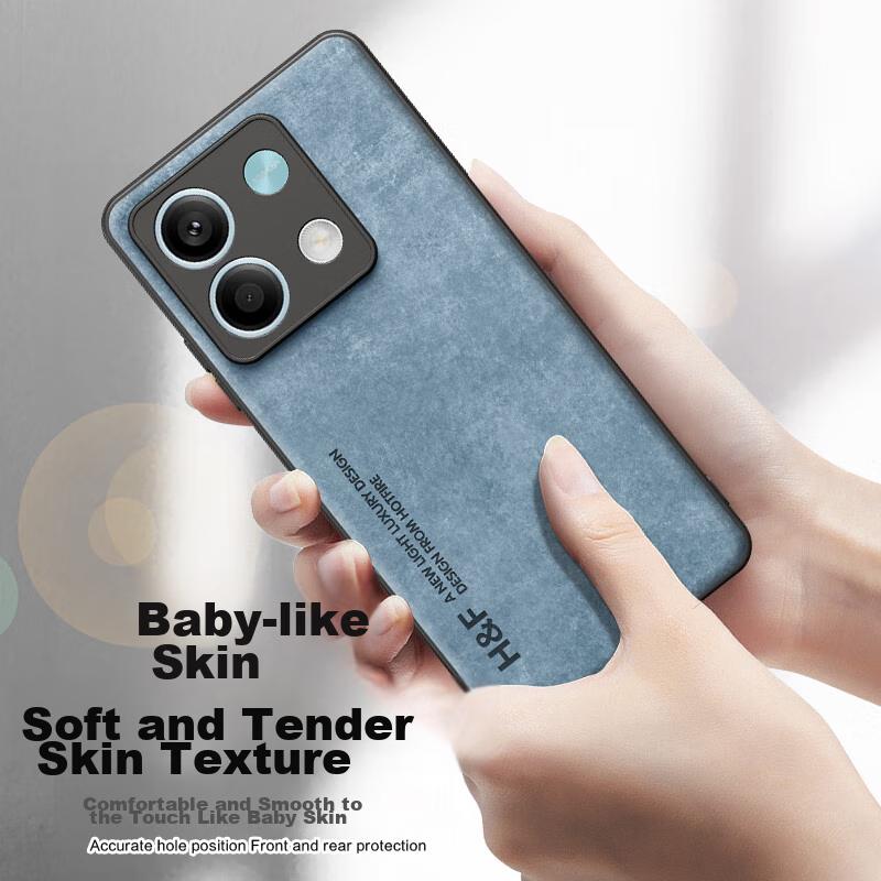 HotFire Phone Case for Xiaomi Redmi Note13 Pro, Upgraded Skin-Like Matte Lens Full Protection Silicone Case - Midnight Black