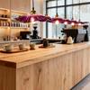 Purple Glass Flower Chandelier - Retro Bedside Lamp for Restaurant, Bar, or Homestay in Japanese Brass Style.