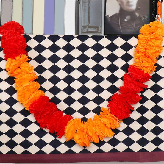 Diwali Marigold Garland Long Strands Artificial Flowers Hanging Pendants Thanksgiving