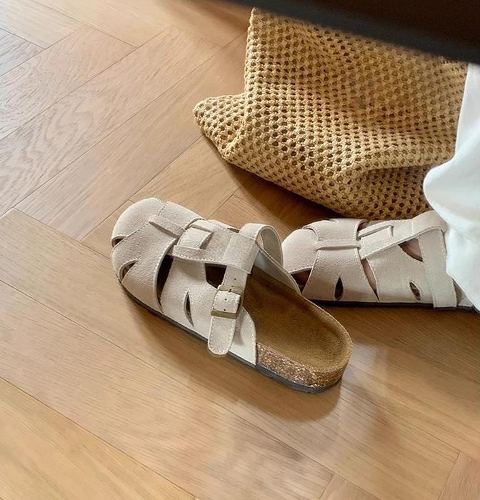 

2025 new bag head cool slippers women s summer wear platform slippers women s versatile Roman style fashionable woven women s shoes 35