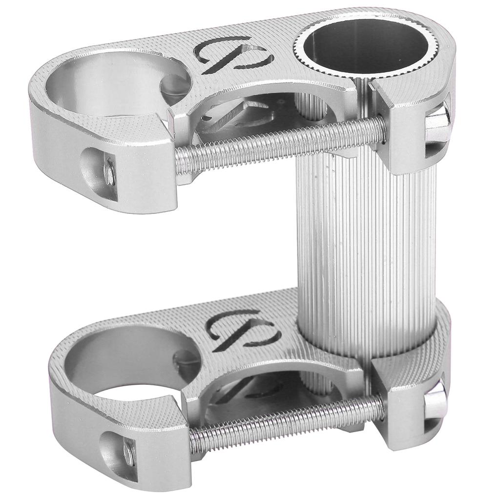 Fahrrad Doppel Vorbau Erhöher 25,4MM Klapprad Aluminiumlegierung Verstellbarer Lenkervorbau Silber