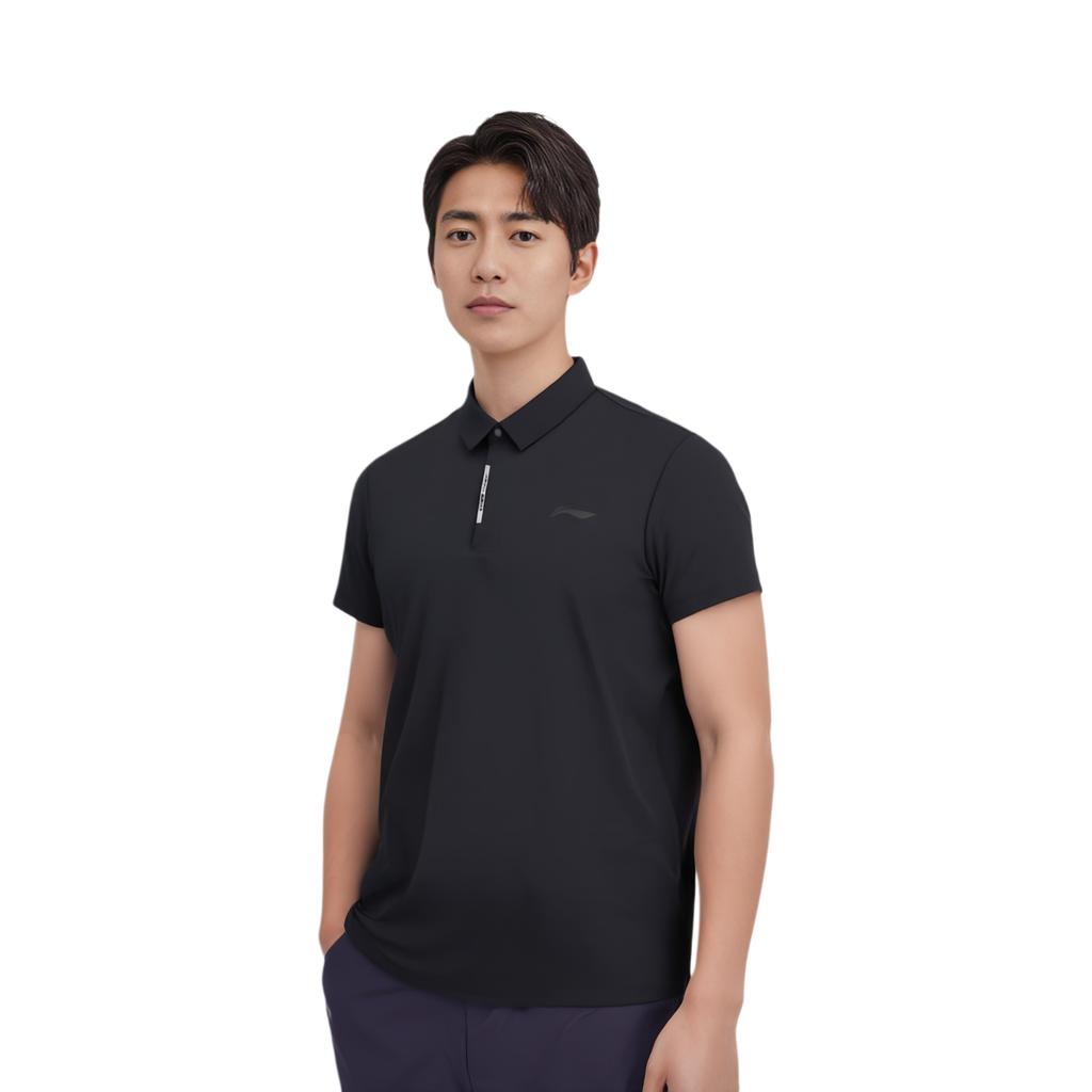 Li Ning Fitness Series Polo Shirt Men's Black APLU151-1