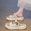 Fashion Summer New Thick-soled Beaded Small Size Parent-child Women's Sandals Comfortable Women's Slippers