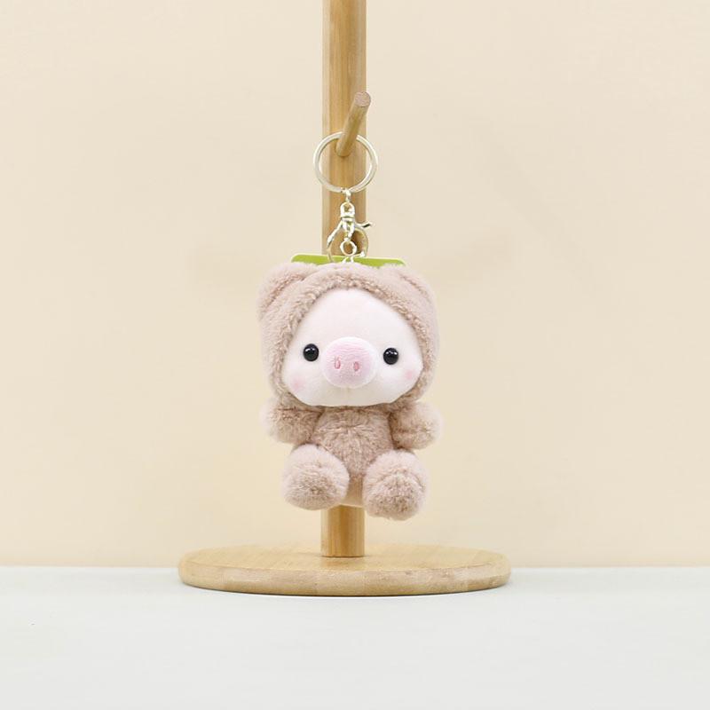 Cute Transforming Pig Plush Keychain Adorable Stuffed Animal Bag Charm For Kids