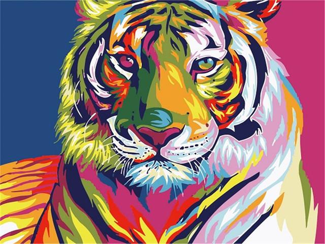 DIY 5D Diamond Painting Animal Lion Cat Cross Stitch Kit Full Drill Embroidery Mosaic Art Picture of Rhinestones Home Decor Gift