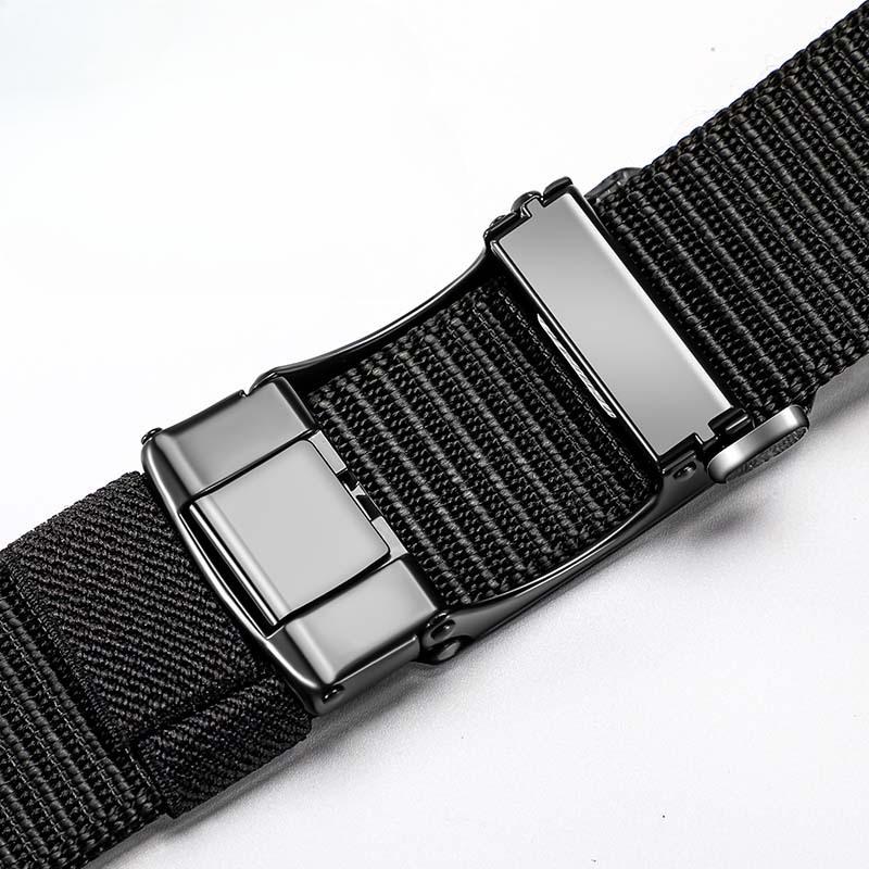 Men'S Toothless Automatic Buckle Belt Thickened Imitation Nylon Outdoor Leisure Tactical Belt