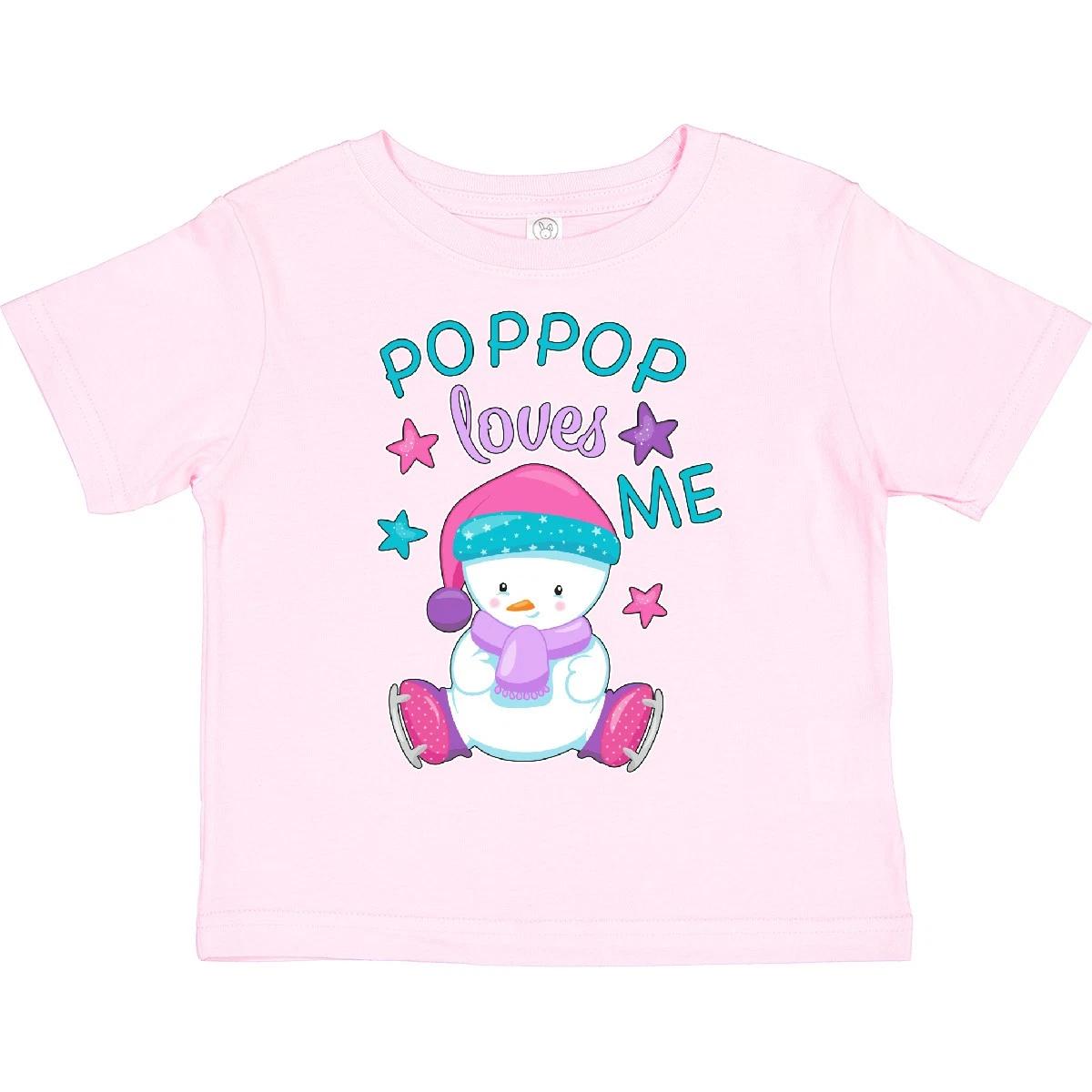 Inktastic My Pop Pop Loves Me- Cute Snow Baby Toddler T-Shirt Family Grandpa New 100