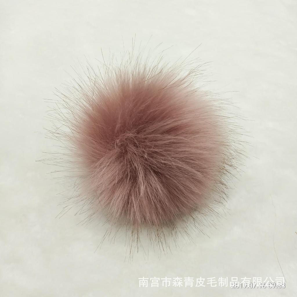 Colored 15cm Fluffy Faux Fur Fox Ball for DIY Hat Pendant