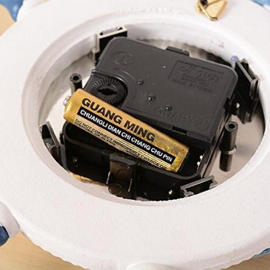 Wall Clock,Nautical Clocks Beach Wheel Wall Clock Decoration Maritime Decorative Time Clock Sailboat Steering Wheel Helm Decoration Nautical Boat