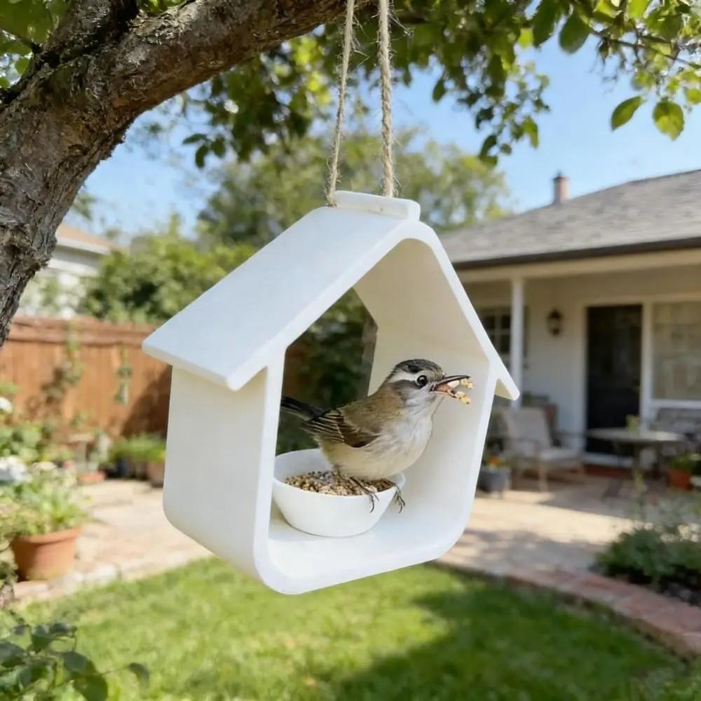 Plastic Hanging Bird Feeder Weatherproof Bird Feeding Station Bird Feeder House Terrace