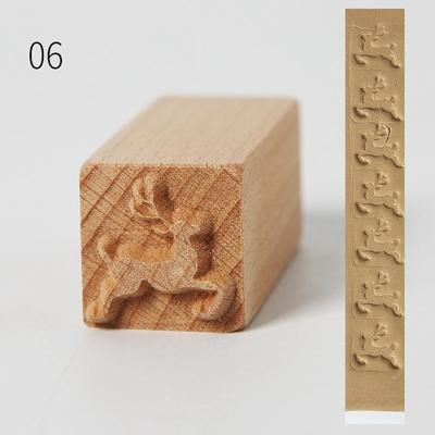 Wooden Cartoon Clay Mold Seal Creative Moon Cake Printing Solid Wood Ceramic Texture Seal