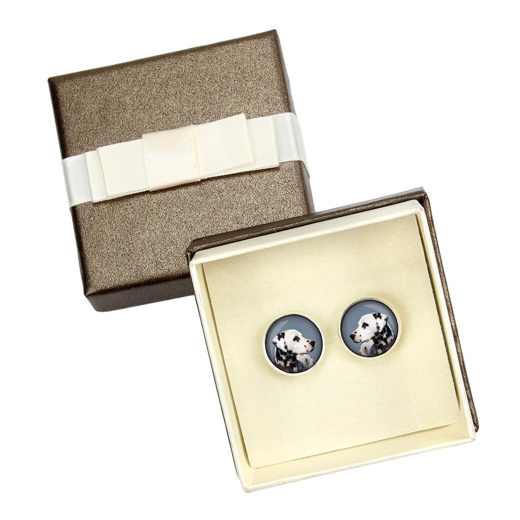 Dalmatian, Carriage Dog, Spotted Coach Dog - cufflinks in a box, handmade jewelry, product of the Art-Dog brand