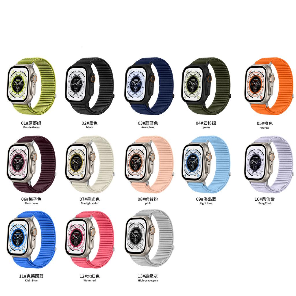 Nylon Braided Sport Strap For Apple Watch Band 49mm Bracelet iWatch 38mm 40mm 10 9 8 7 6 5 4 SE Ultra 2 46mm 45mm 44mm 41mm 42mm