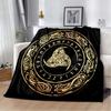 Die Vikings Fashion Blanket-Lightweight Flannel Throw for Sofa and Bed ,Digital Printed Blanket with Soft & Worm Flannel Fabric