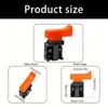 Long Cap Power Tool Control Replacement Part, Black Orange Press Component, Plastic Housing, 2 Pack Spare for Drill Service Work and Storage