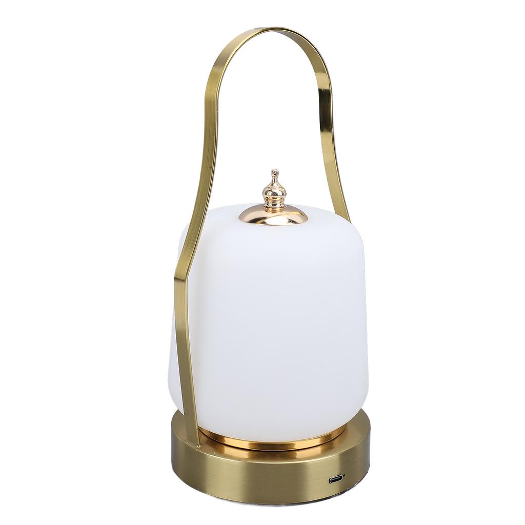 Cordless Lantern LED Retro Rechargeable Stepless Dimming 3 Lighting Modes with Handle Table Lamp for Home Bedroom Camping