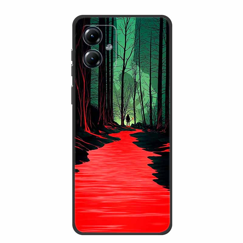 For Motorola Moto G84 5G Case Silicone Soft Wolf Lions Cat Black Bumper Funda Coque for Motorola Moto G54 5G TPU Protective Bag
