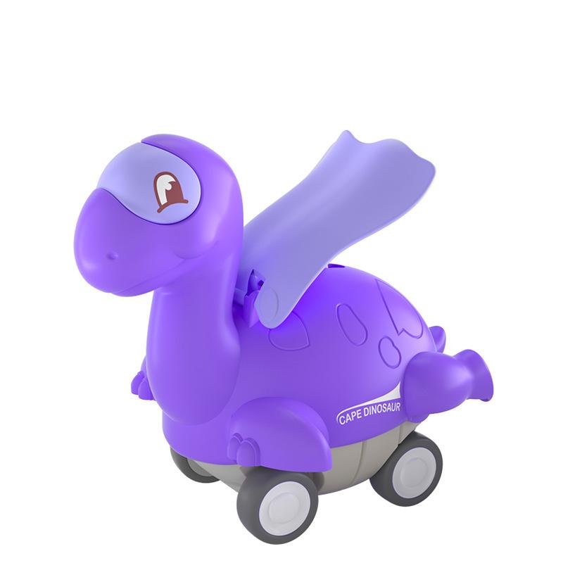 Dinosaur Inertial Car Toy Cartoon Cute Dino Design Pressing Sliding Racing Mini Car Toy Tyrannosaurus Model for Kids Toddler
