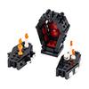 Halloween Scene Building Blocks MOC Cemetery Tombstone Mouse Pumpkin Car Vampire Throne Fireplace Bat Light Candle Toy Gift A040