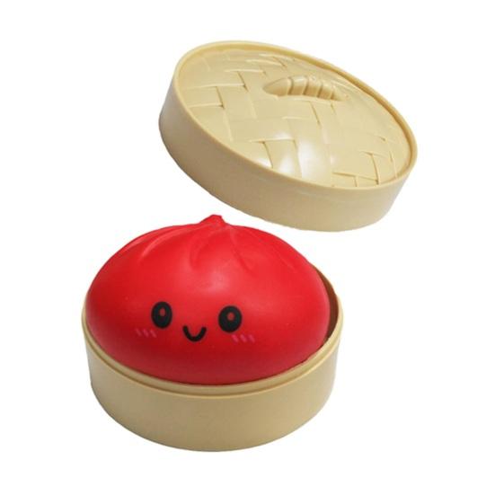 BBQ Pork Bun Squeeze Toy Soft Sensory Fidget for Stress Relief Non-Sticky Slow-Rising Easter Gift for Kids Adults Anxiety Relief Decompression Gadget