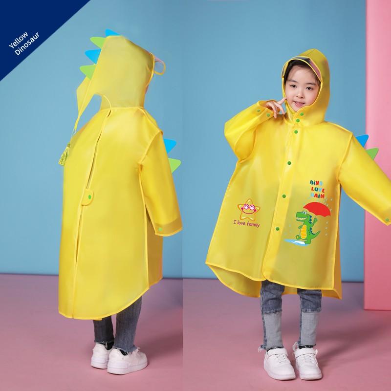 Children's Raincoat for Boys and Girls with Backpack Space, Double Placket, Large Brim, Rainproof, Outdoor Use, Student-Specific Rain Poncho for