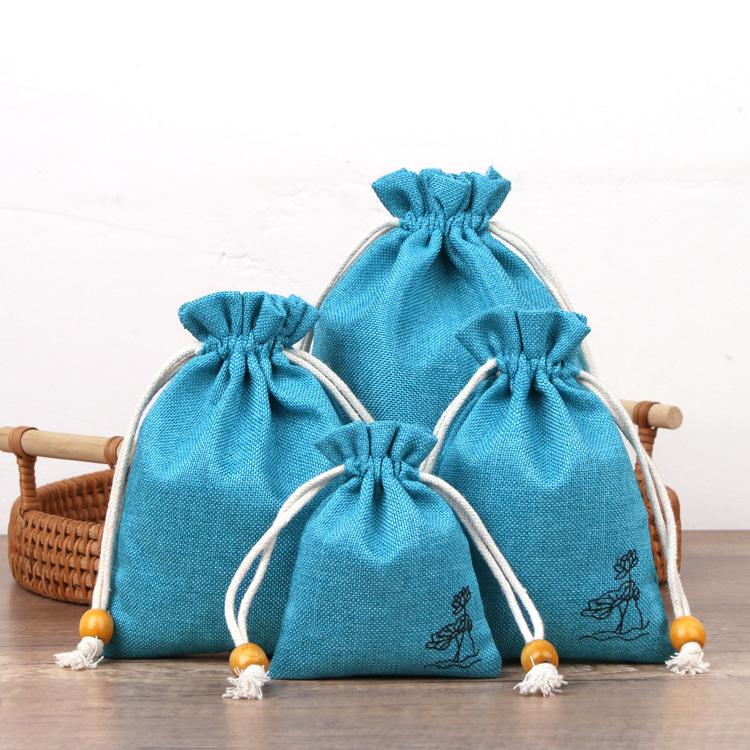 Custom Cotton Linen Drawstring Pouch: Small Cup, Jewelry, Storage, Brocade, Cultural Relic, or Bead Tray Bag