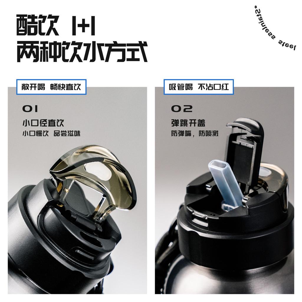 Water bottle write pick up life L liner stainless steel outdoor thermos cup double drinking cup casual cup