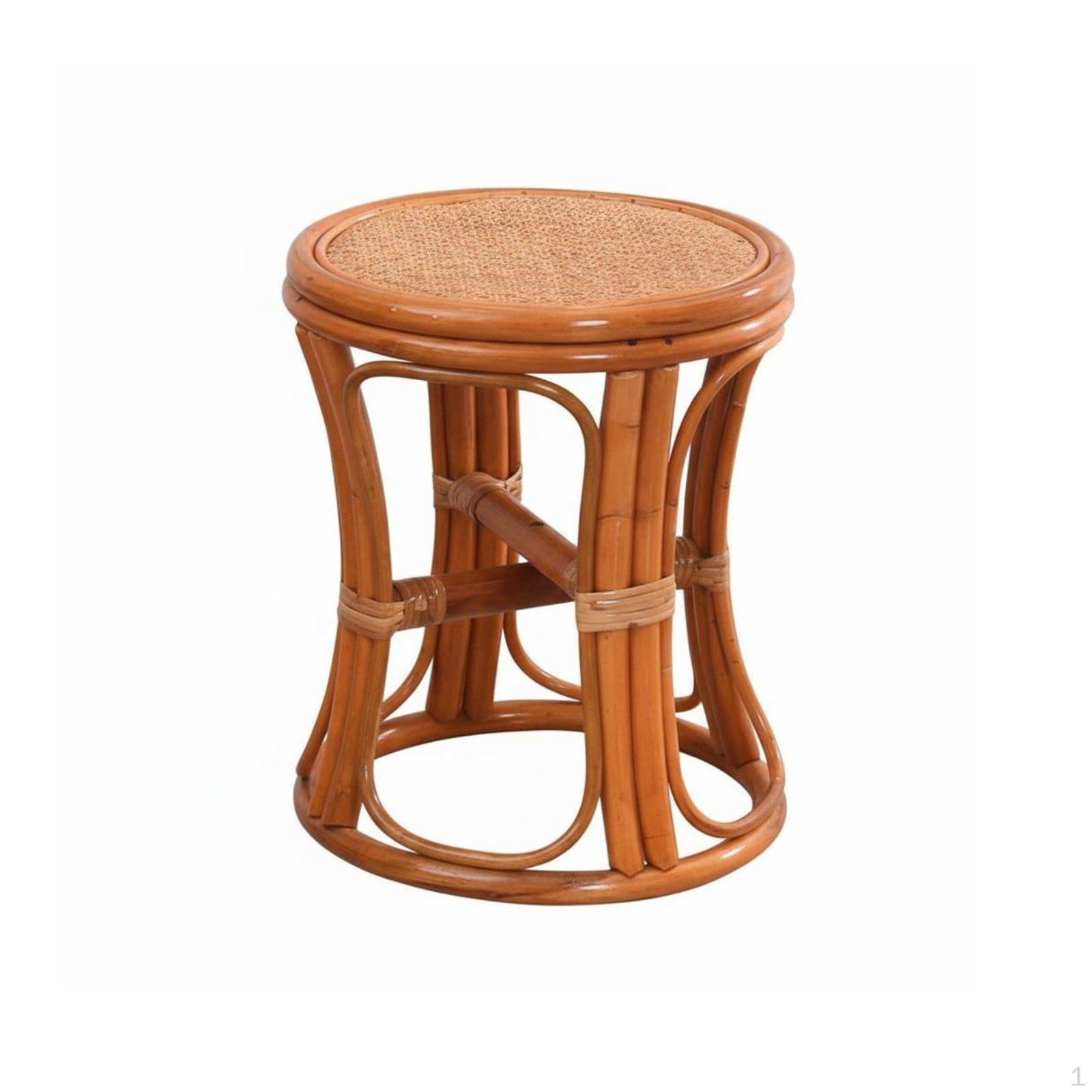 Woven Drum Stool MultiFunctional Backless Seat