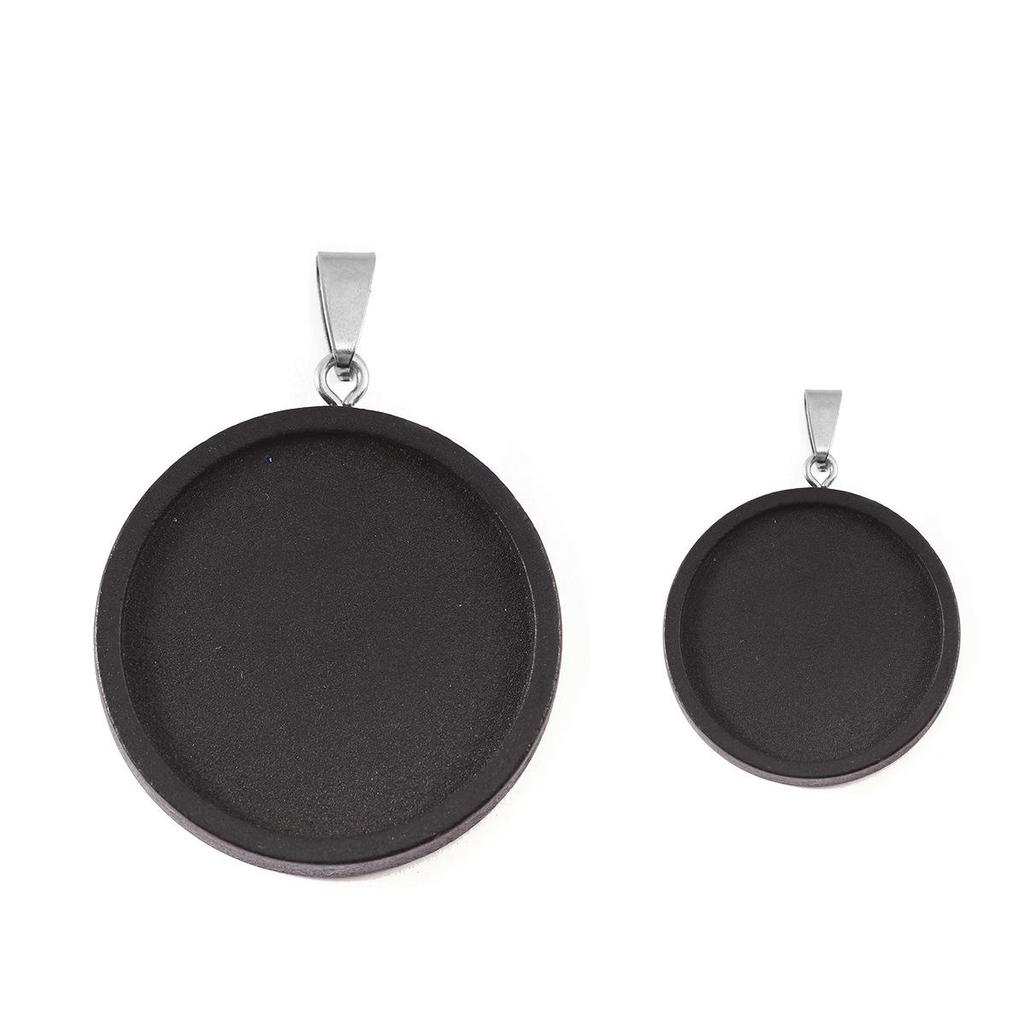 Time Gem Wood Tray Necklace Pendant Accessories - DIY Jewelry Round Tray
