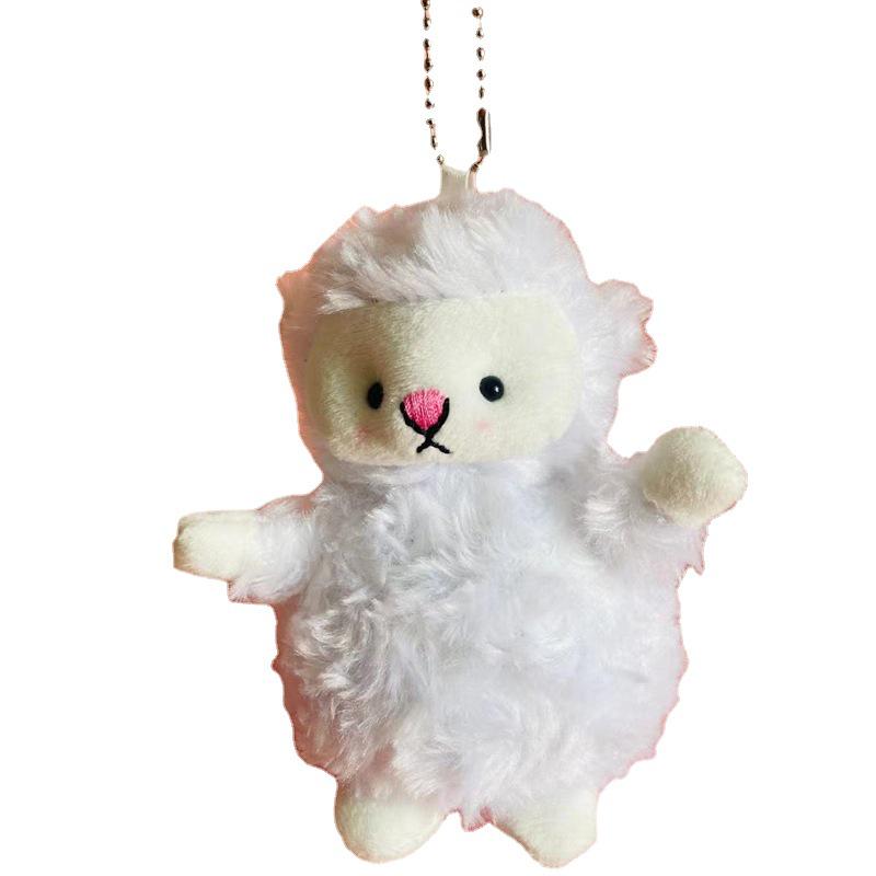 2024 Trendy Japanese Style Cute Doll Plush Keychain - Little Lamb Design