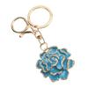 Rose Shaped Keychain Beautiful Flower Pendant Key Rings Cute Backpack Hanging Decoration for