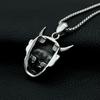 Vintage Personality Prajna Mask Pendant Necklaces For Men 316L Stainless Steel Domineering Demon Skull Jewelry Gift