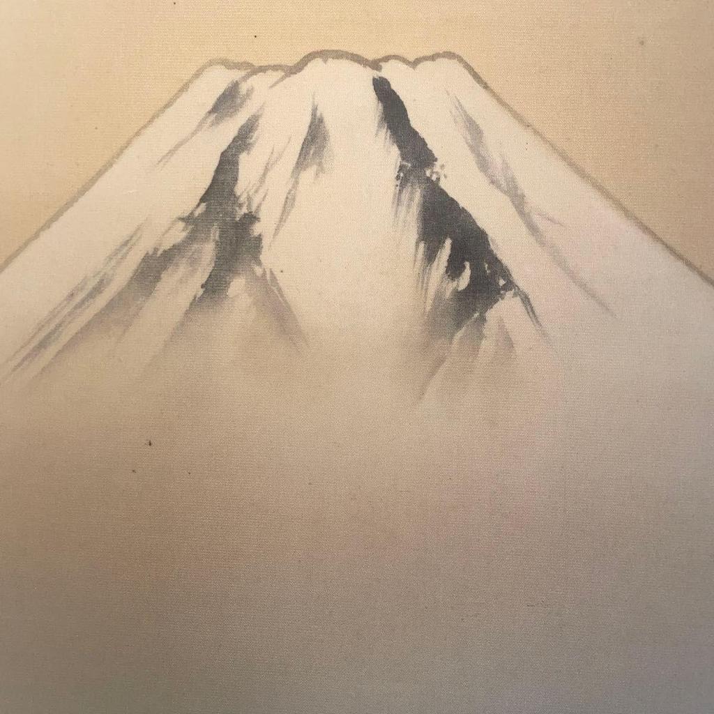 Used Hanging Scroll, Mt. Fuji, Pine Tree, Landscape Painting, Lucky Charm, Japanese Room, Interior Decoration