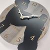 Wall Clock Toy Poodle Stylish Wooden Analog Wall Clock Silent Perfect for Home and Room Decoration "Outcast Dog" - (Black) - - - Bedroom, Decor,