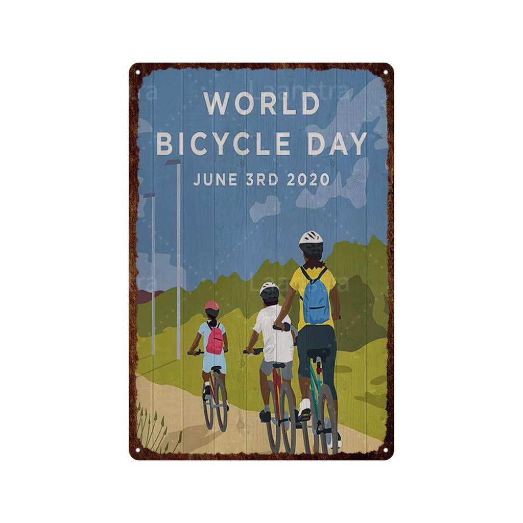 Mountain Bike Vintage Poster Landscape Metal Plate Plaque Wall Decor Iron Retro Posters Man Cave Bar Club Decoration Artwork