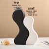 Sleek Black Geometric Ceramic Vase for Home Decor