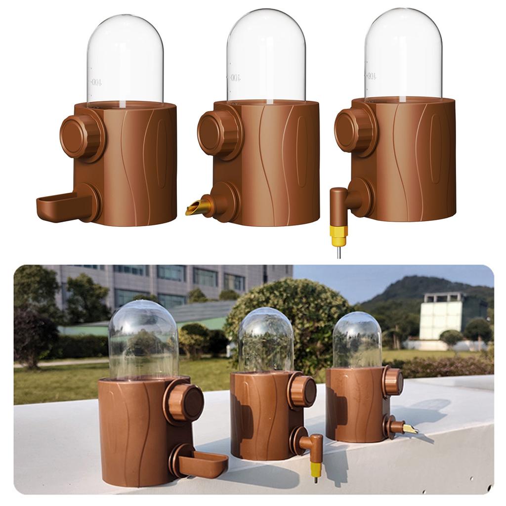 250ml Otomatik Kuş Suluk Kütük Şekli Papağan Su Dispenseri Muhabbet Kuşu Kafesi Asılı İçme Cihazı Küçük Evcil Hayvanlar için Muhabbet Kuşu Cennet Papağanı